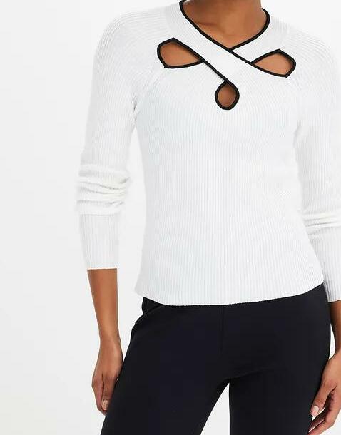 SWETER DZIANINOWY PRĄŻKI 