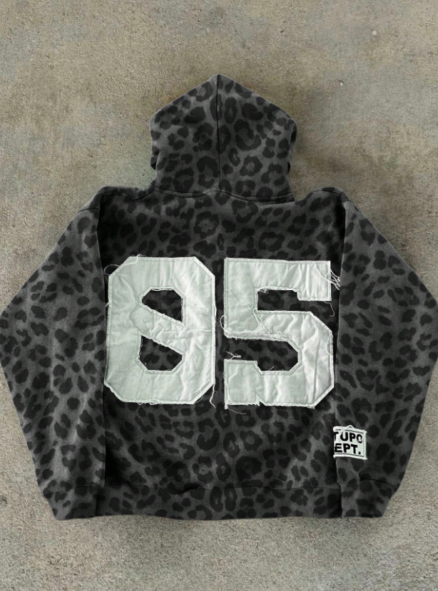 bluza z kapturem animal print