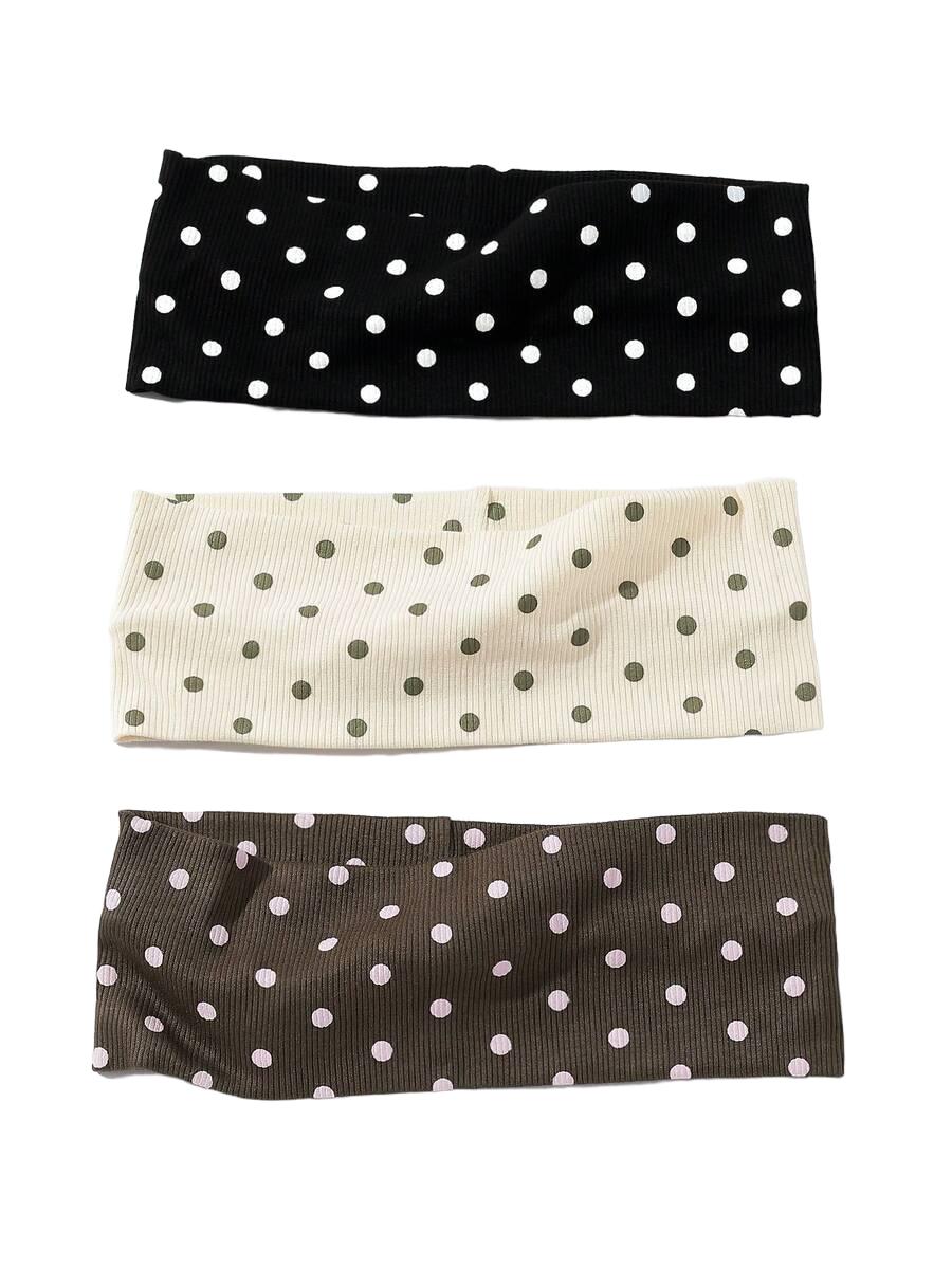 opaska na włosy groszki 3-pack