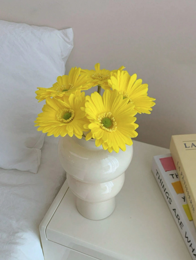 żółta gerbera 1szt.