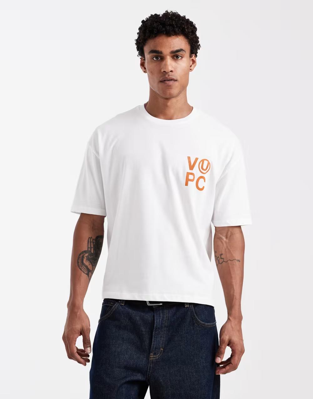 biały t-shirt print