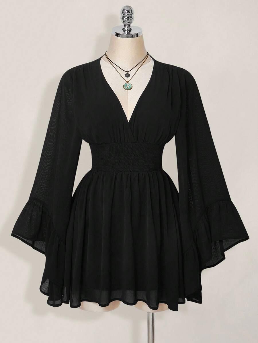 CZARNA MINI SUKIENKA 