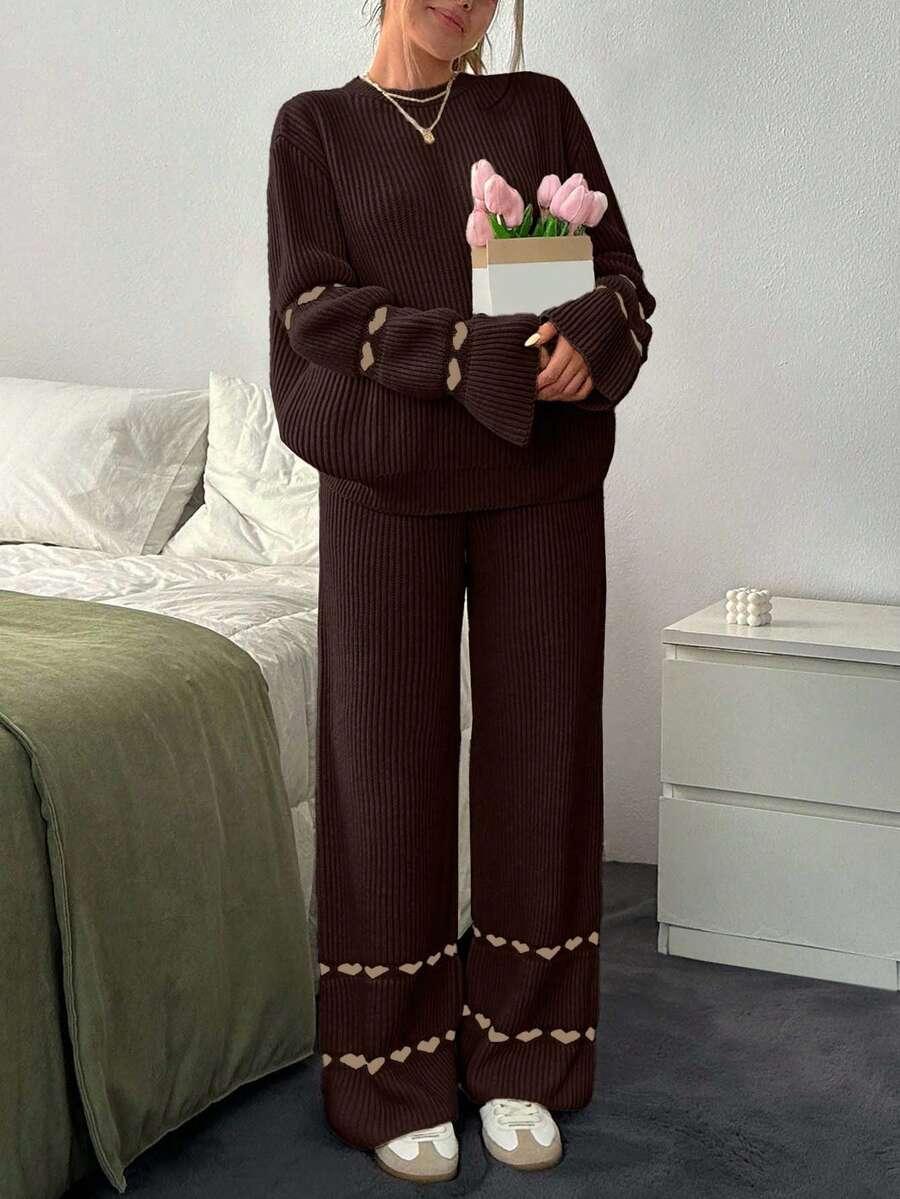 SWETER SPODNIE KOMPLET 