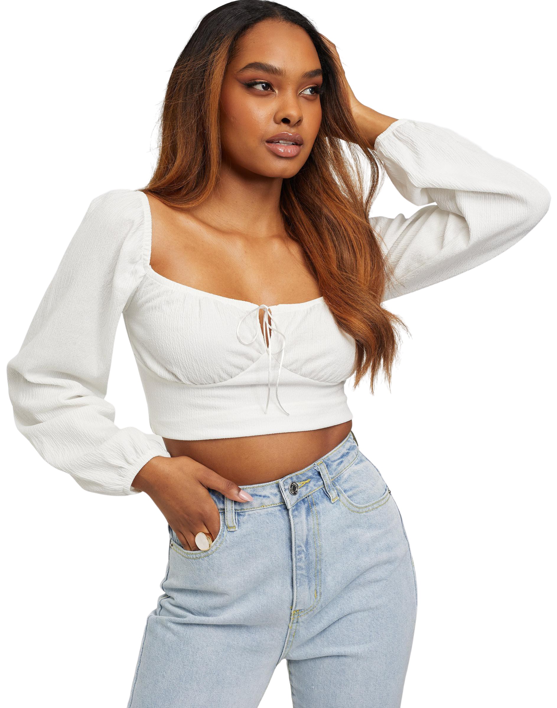 BIAŁY CROP TOP