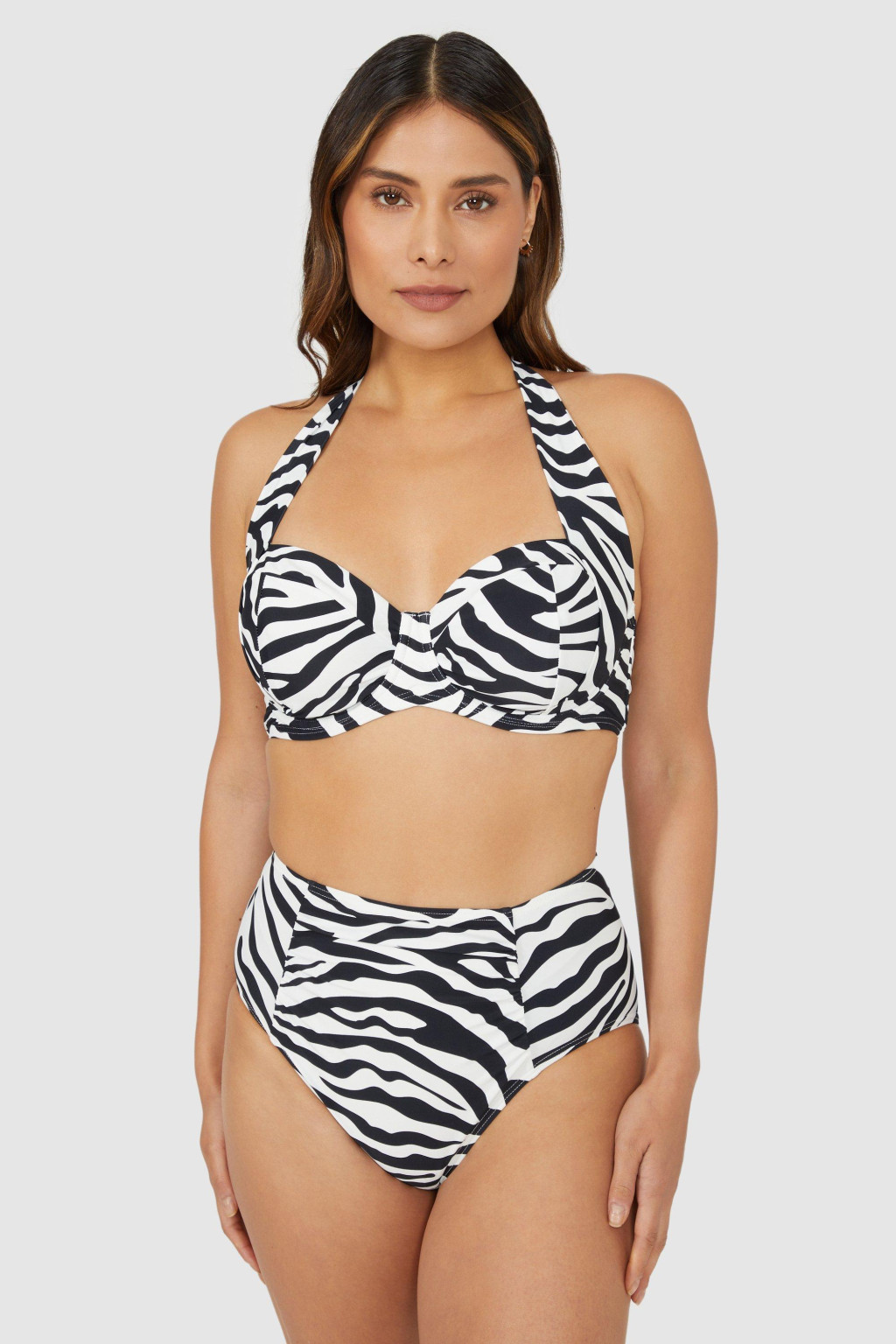 DÓŁ OD BIKINI MARSZCZENIA WZÓR ZEBRA