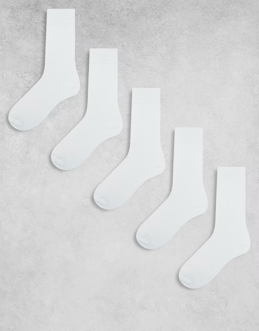 białe skarpety 5-pack
