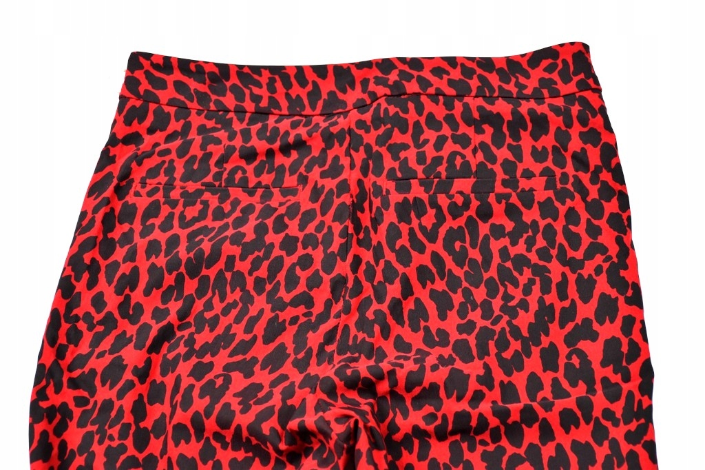 spodnie animal print suwak kieszenie casual 