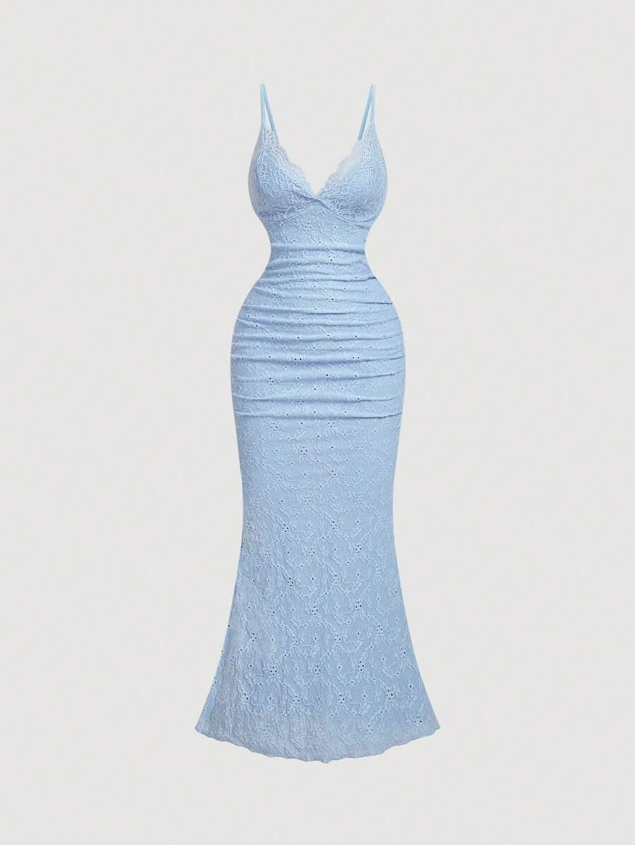 niebieska maxi sukienka