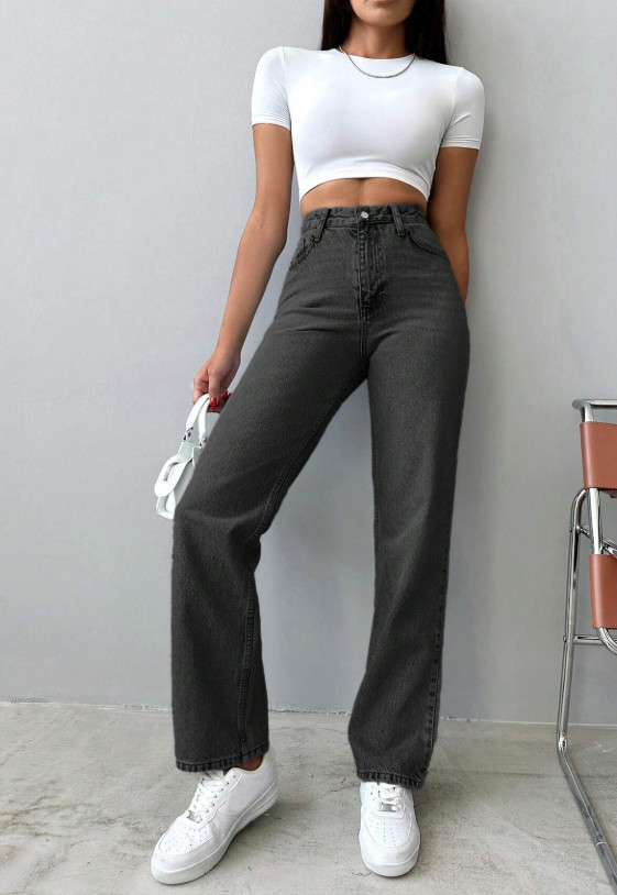 SPODNIE JEANS WYSOKI STAN 