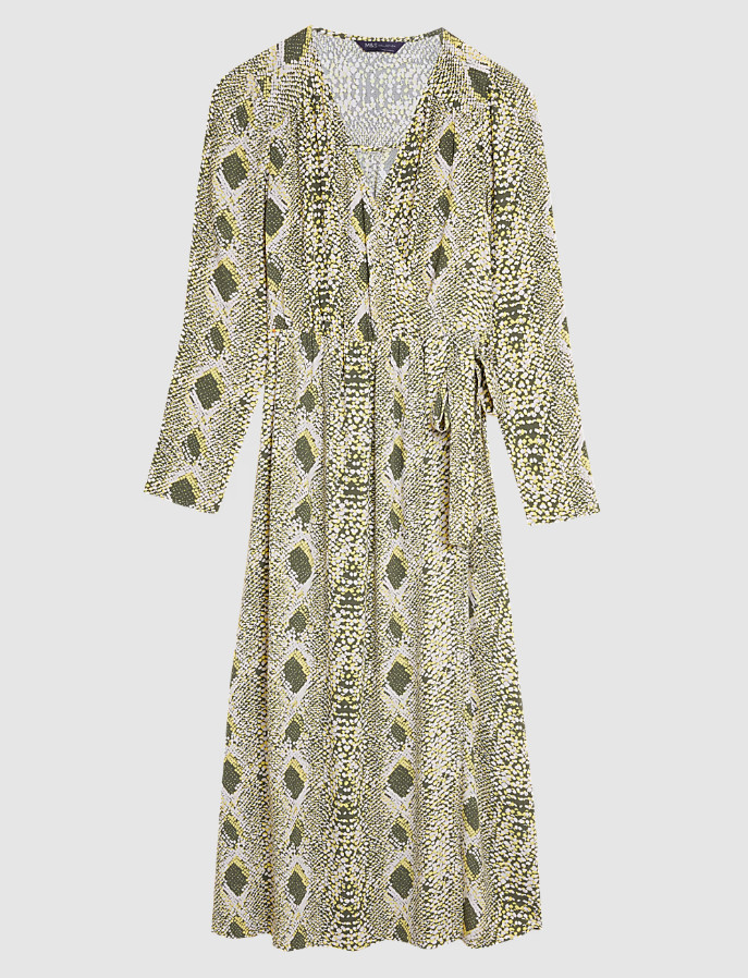 midi sukienka animal print T69-1184-V4