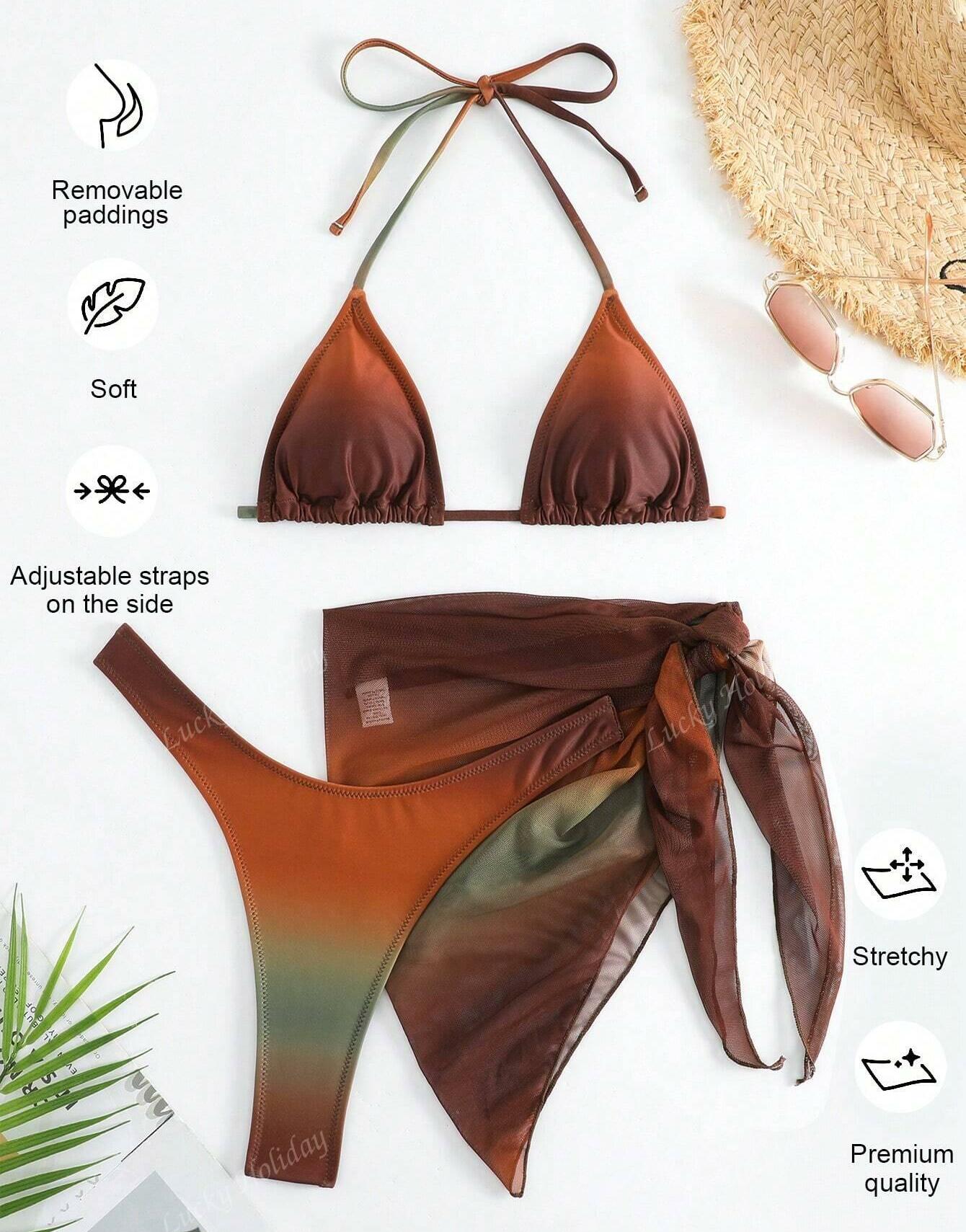 DWUCZĘŚCIOWY KOSTIUM KĄPIELOWY BIKINI SARONG