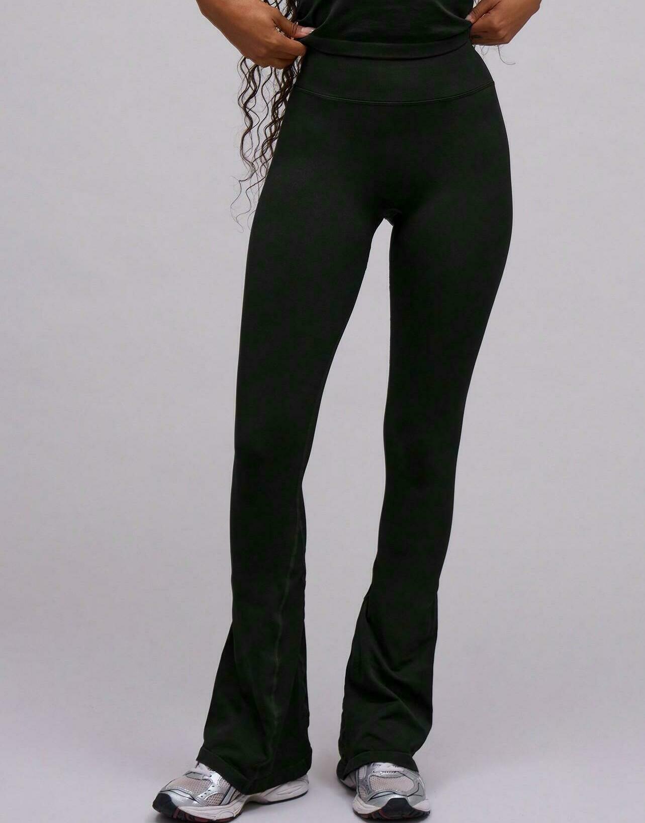 CZARNE LEGGINSY DZWONY WYSOKI STAN 