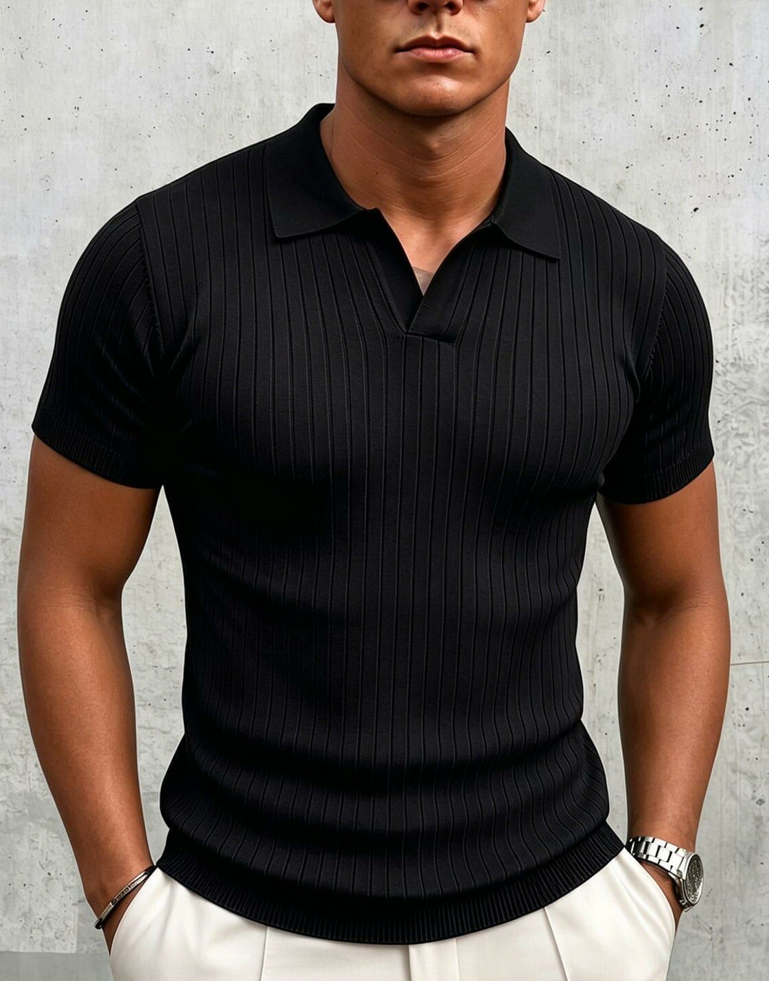 czarny t-shirt dzianina