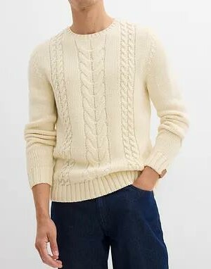 GRUBY SWETER MĘSKI