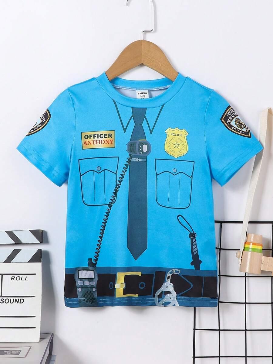 t-shirt okrągły dekolt print