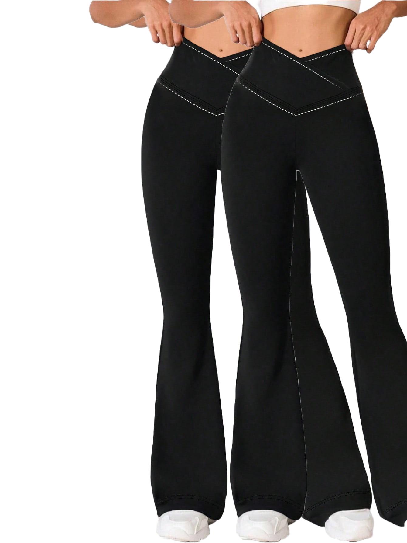 Rozszerzane CZARNE LEGGINSY 2-PACK