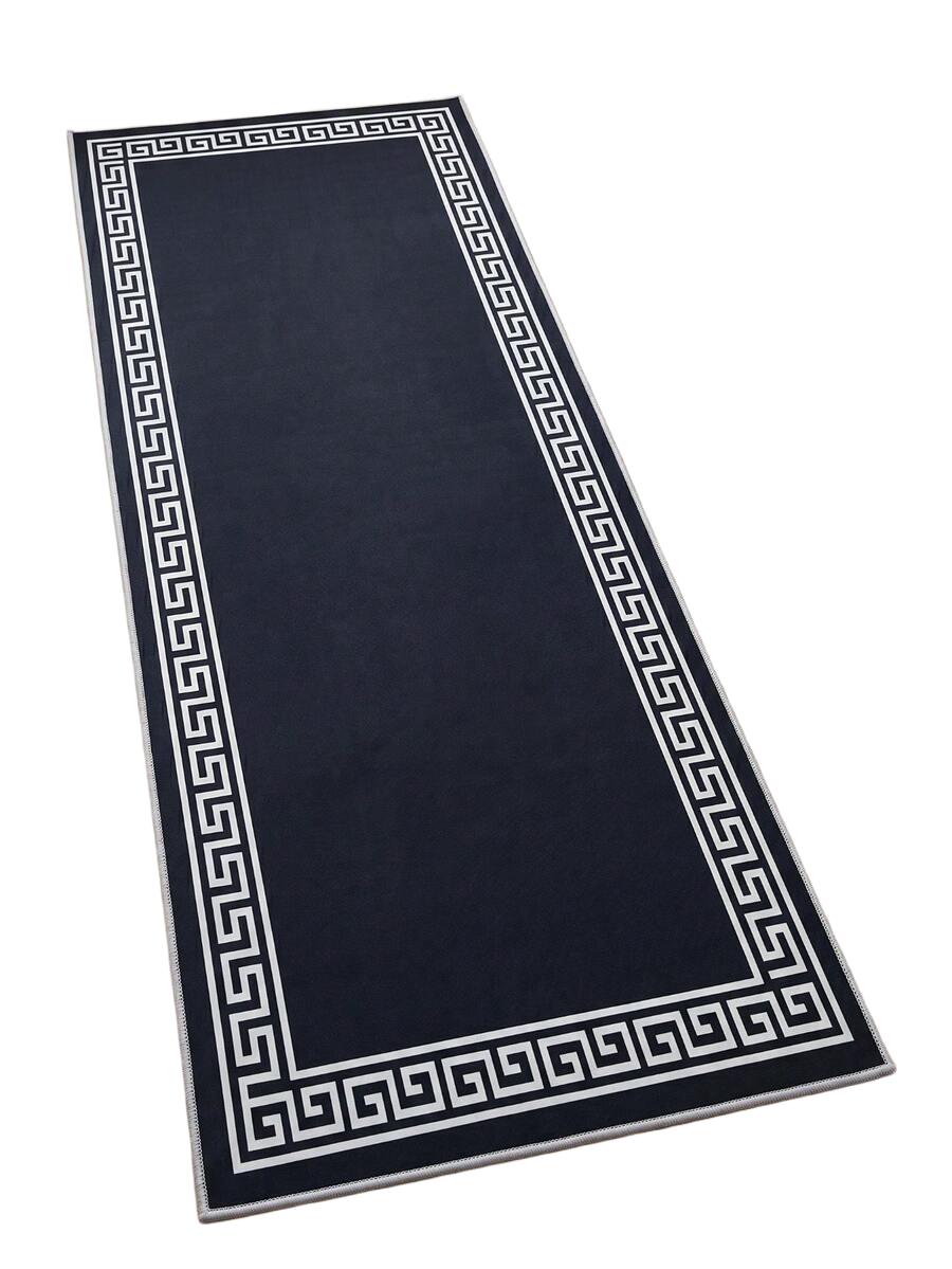 granatowy dywan print