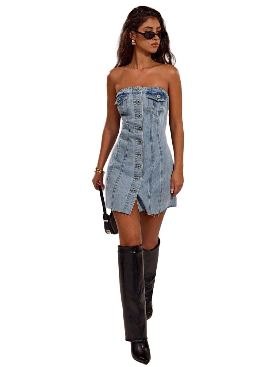 SPÓDNICA MINI JEANSOWA 