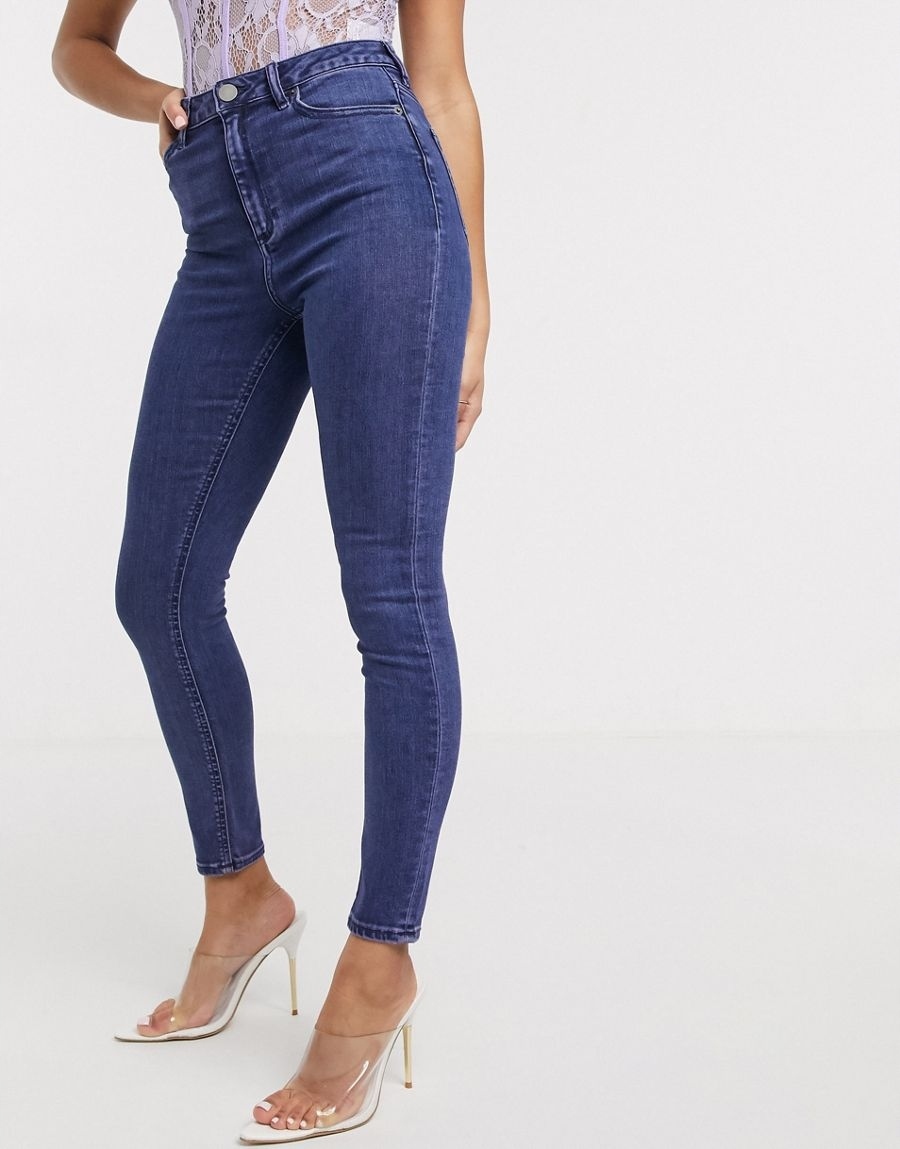 SPODNIE JEANS RURKI WYSOKI STAN