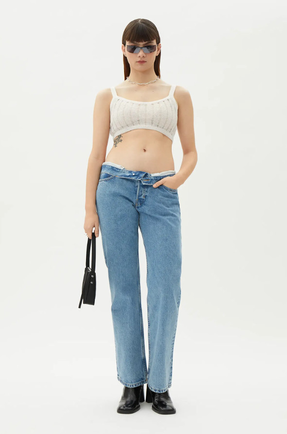 CROP TOP Z WEŁNĄ DZIANINA