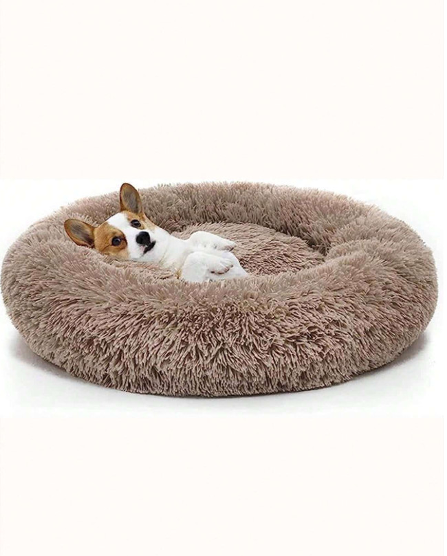 beżowe fluffy legowisko 