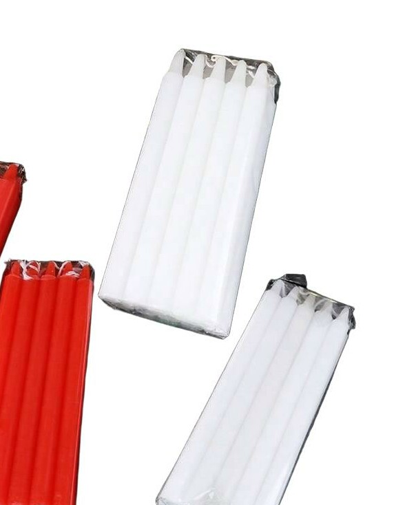 białe świece 10-pack