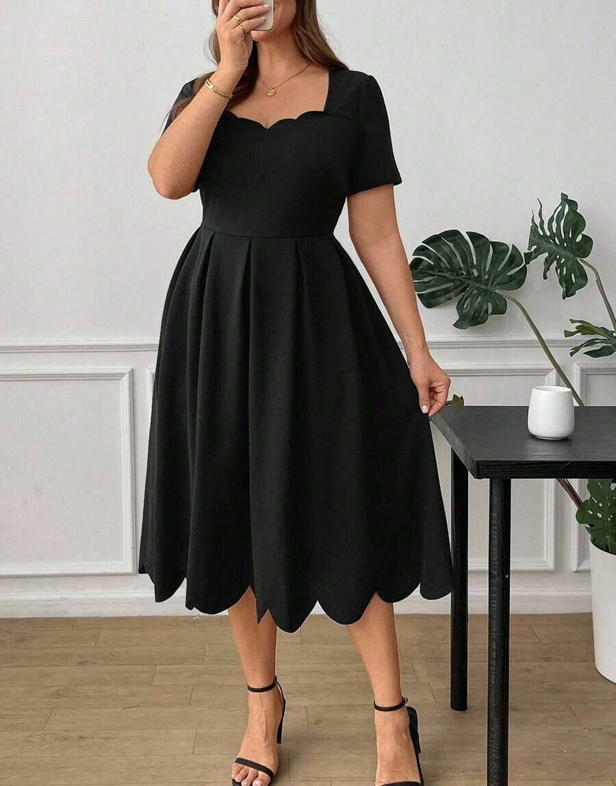czarna midi sukienka