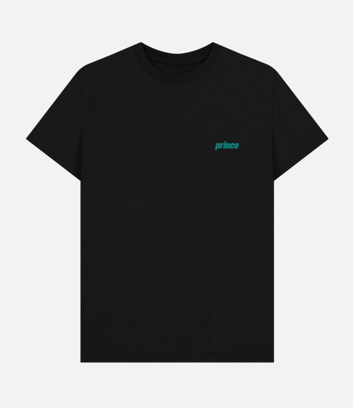 czarny t-shirt nadruk 