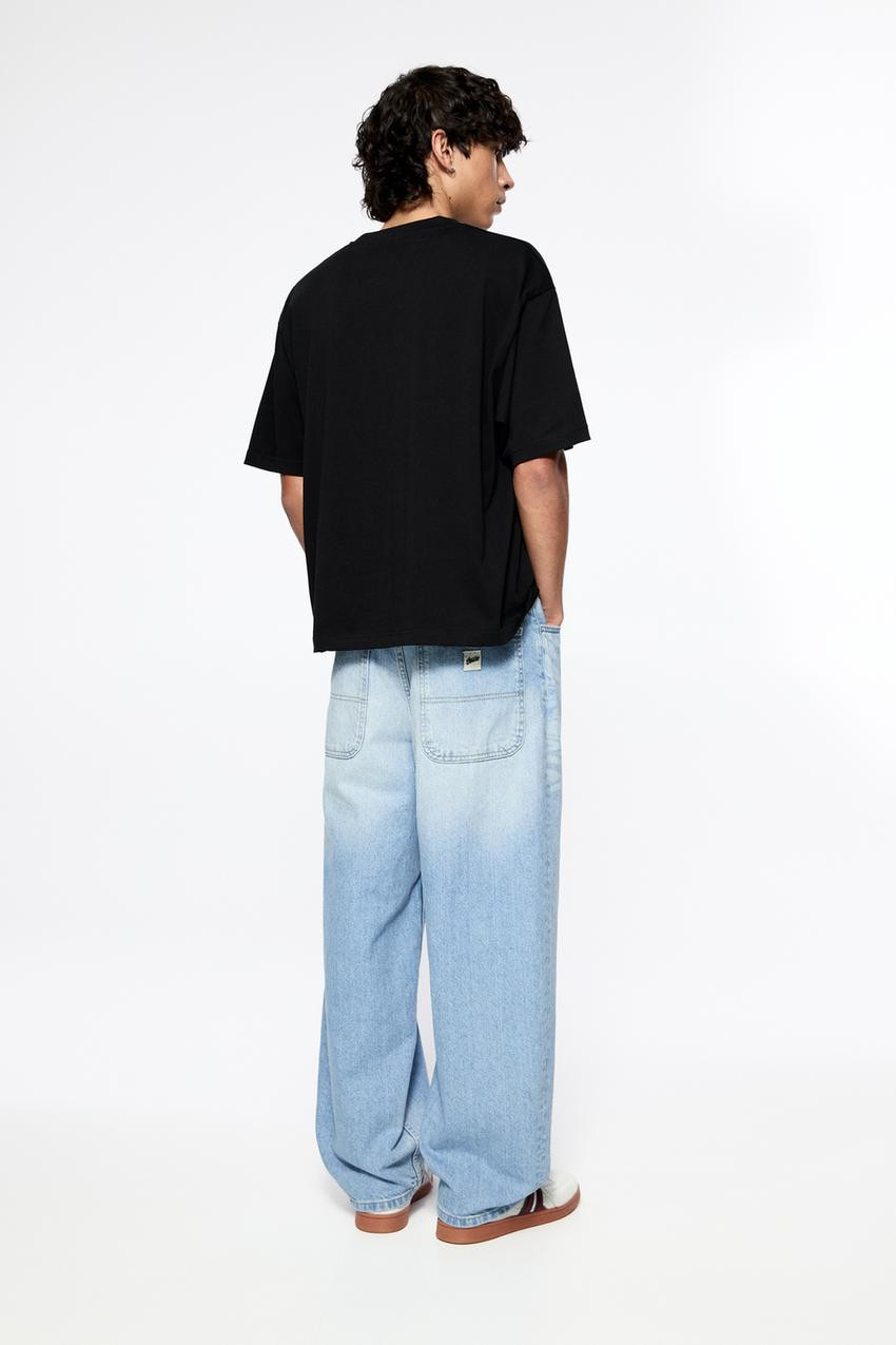szerokie spodnie jeans