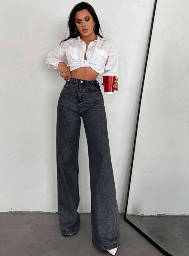 SPODNIE JEANS WYSOKI STAN