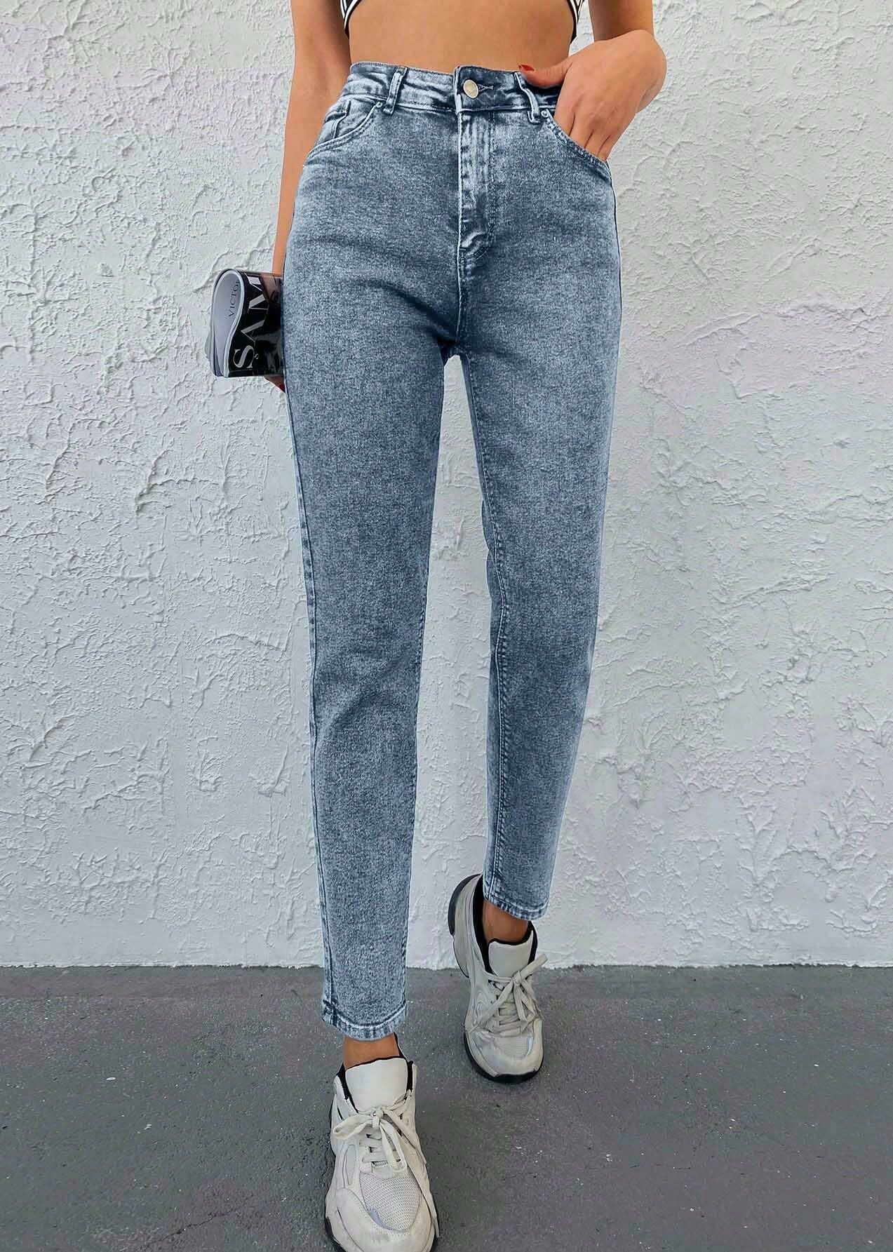 NIEBIESKIE SPODNIE JEANS KIESZENIE