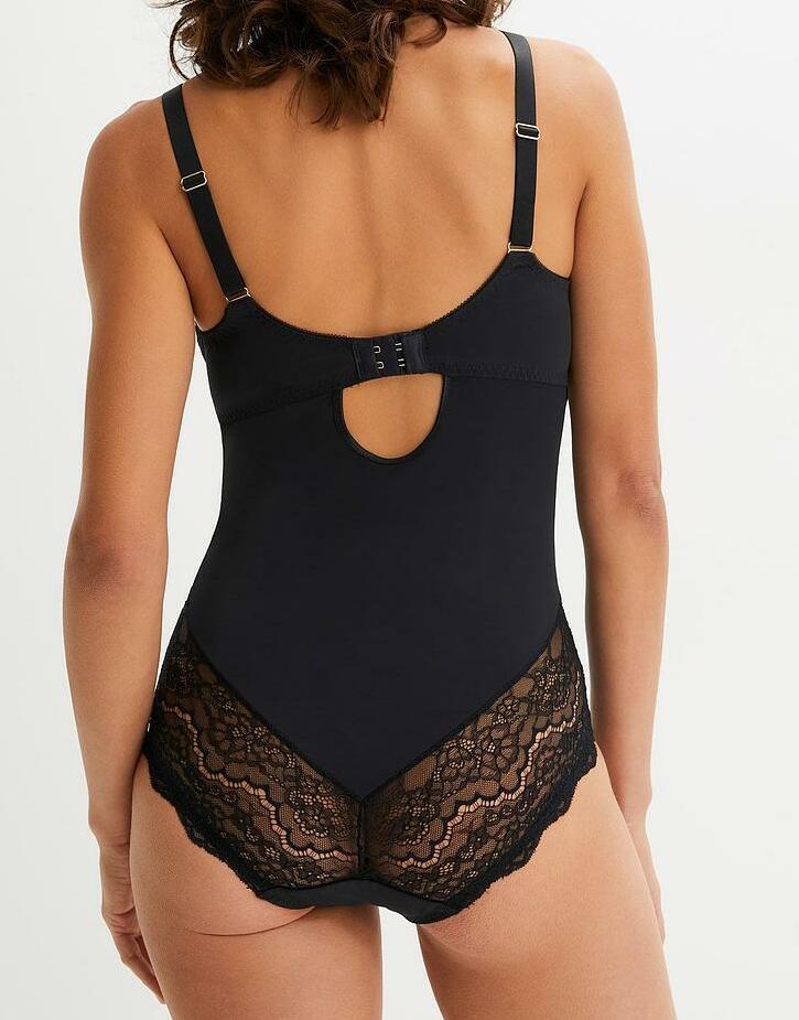 BODY Z KORONKĄ CZARNE