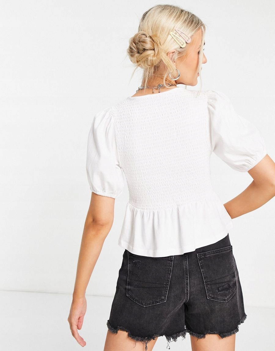 BIAŁA BLUZKA V-NECK 