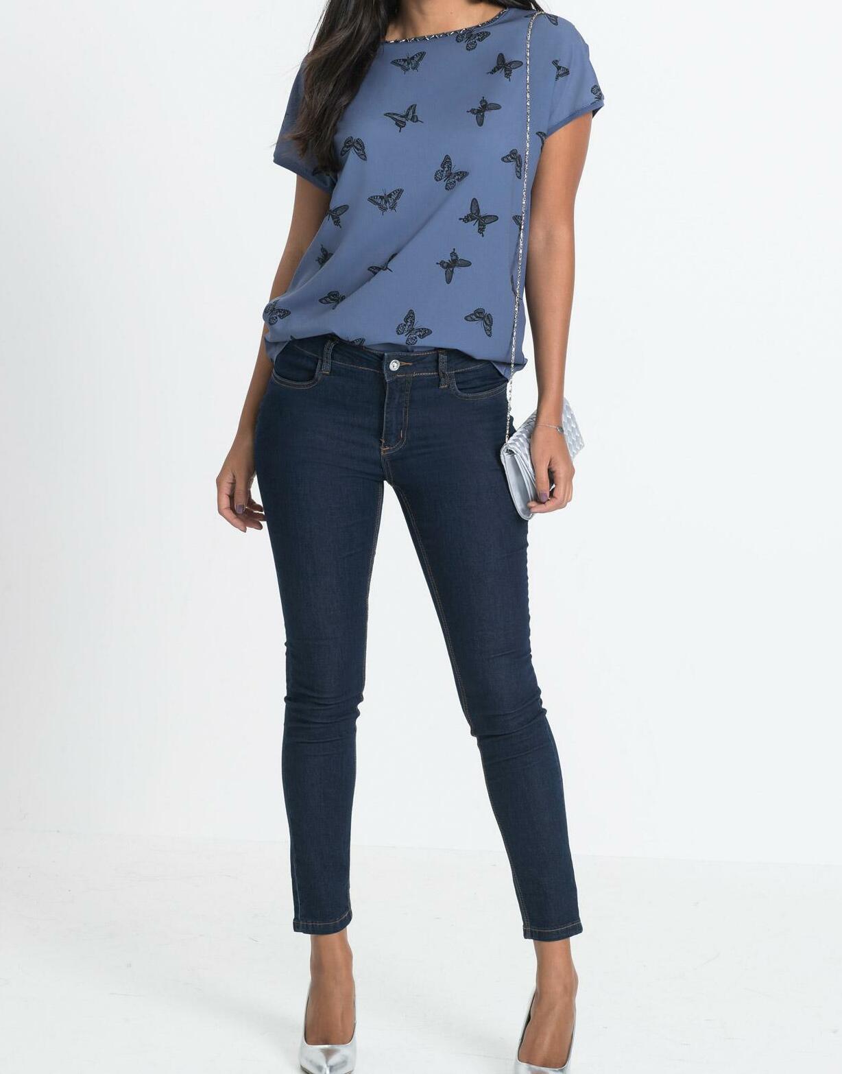 SPODNIE JEANSOWE DAMSKIE