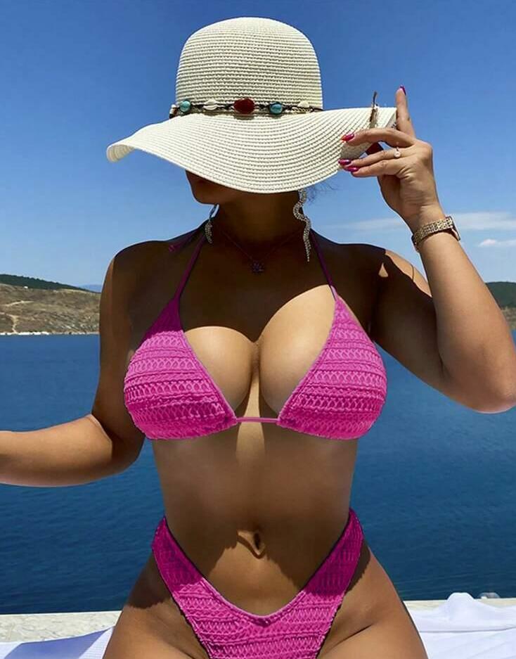 GÓRA OD BIKINI WIĄZANIE TEKSTURA