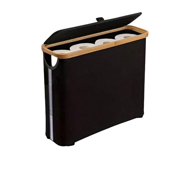 CZARNY ORGANIZER NA PAPIER TOALETOWY