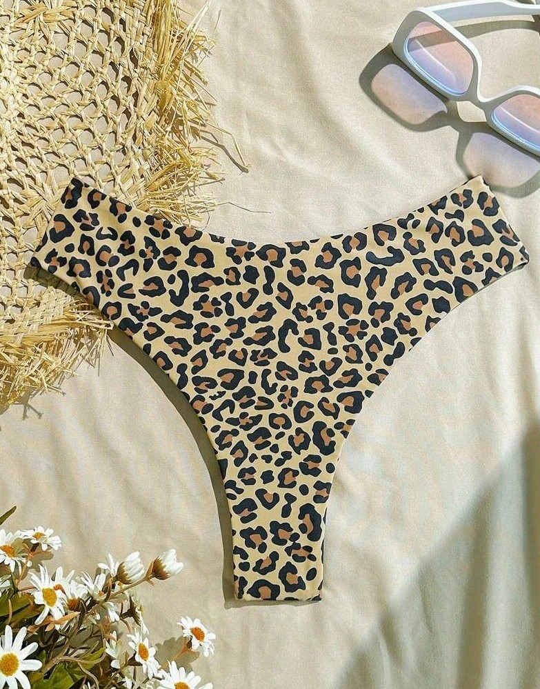 dół od bikini wzór panterka
