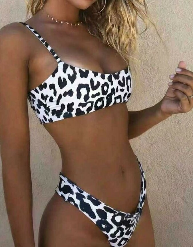 DWUCZĘŚCIOWY STRÓJ KĄPIELOWY animal print