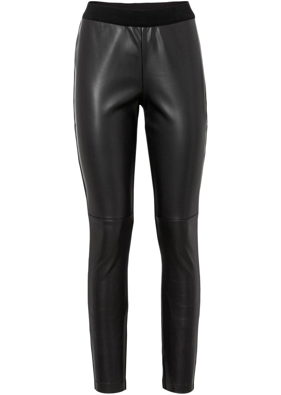 LEGGINSY Z WSTAWKĄ Z EKOSKÓRY