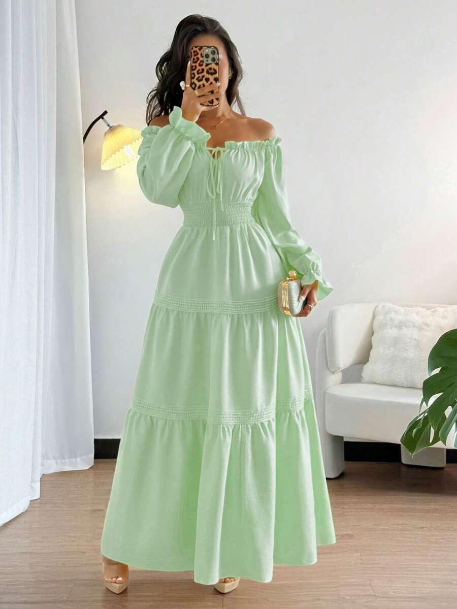 zielona maxi sukienka