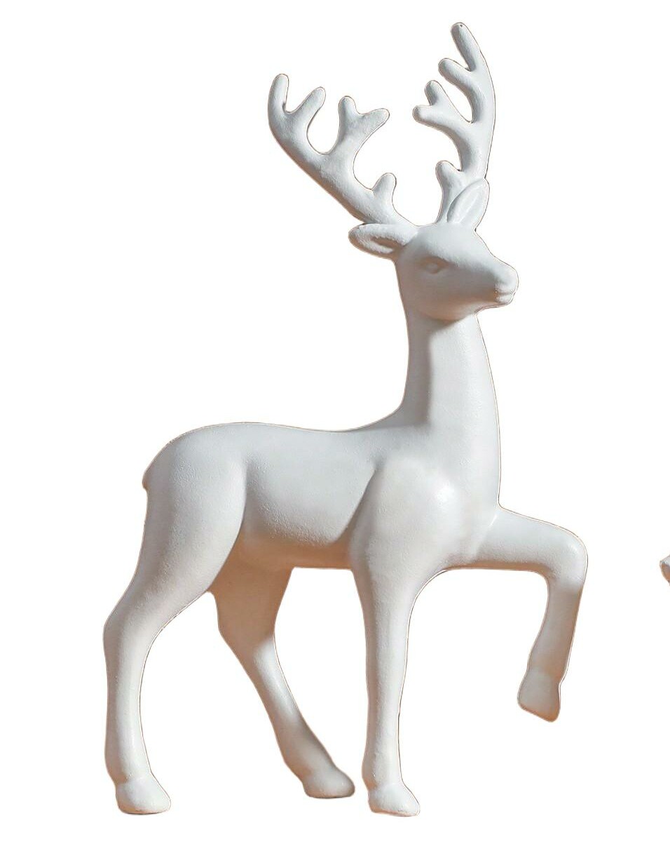 biała figurka renifer 1-pack