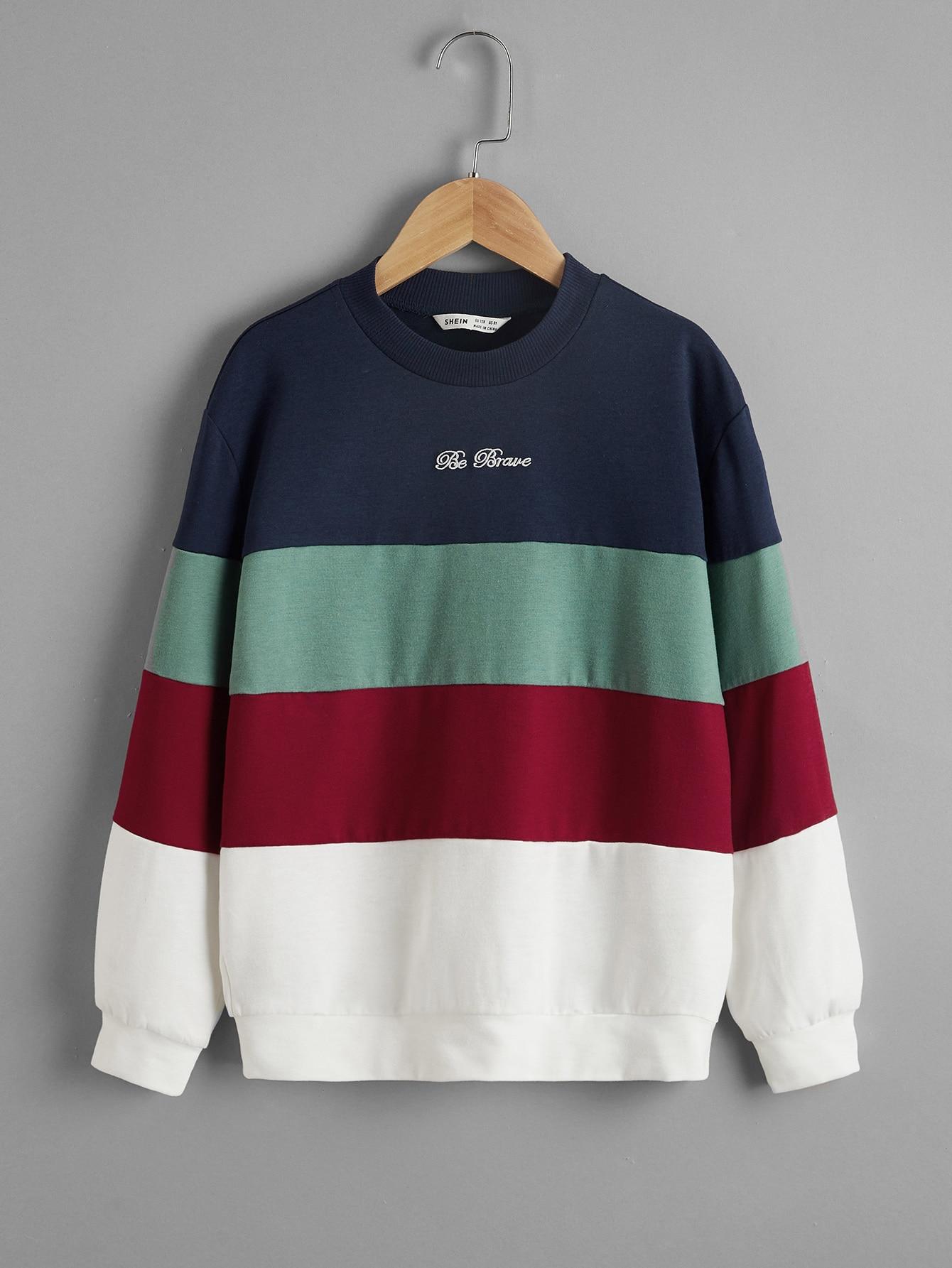 bluza okrągły dekolt paski