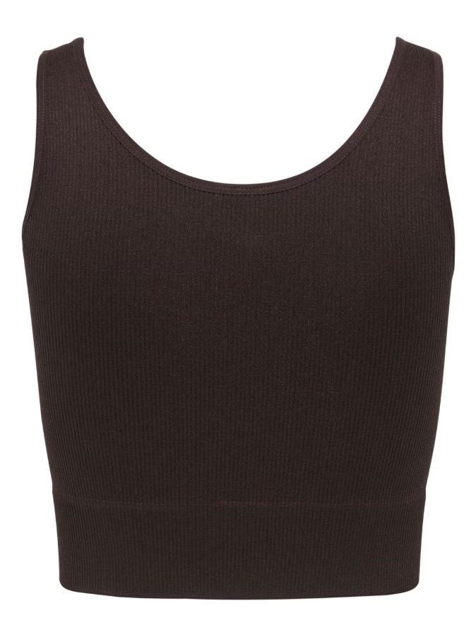 sportowy brązowy crop top