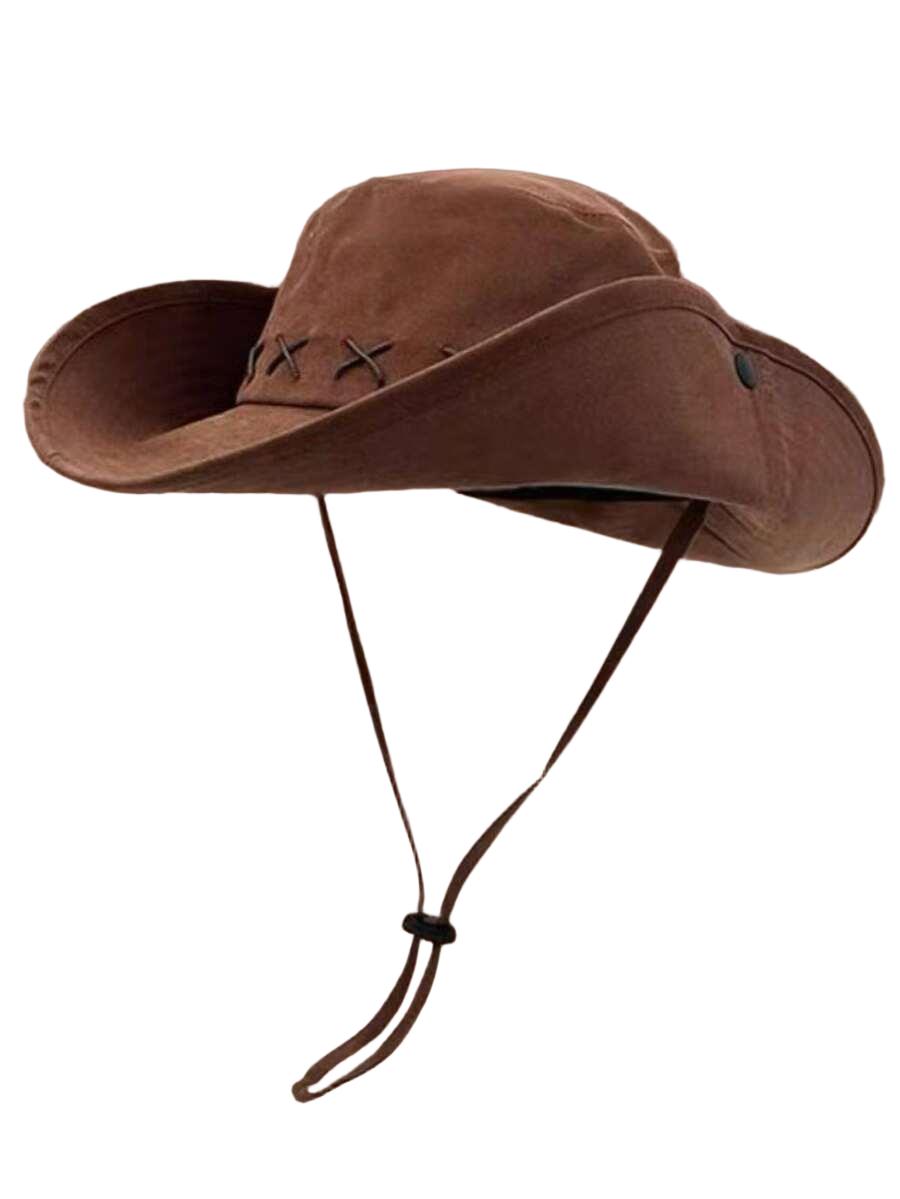 brązowy kapelusz BUCKET