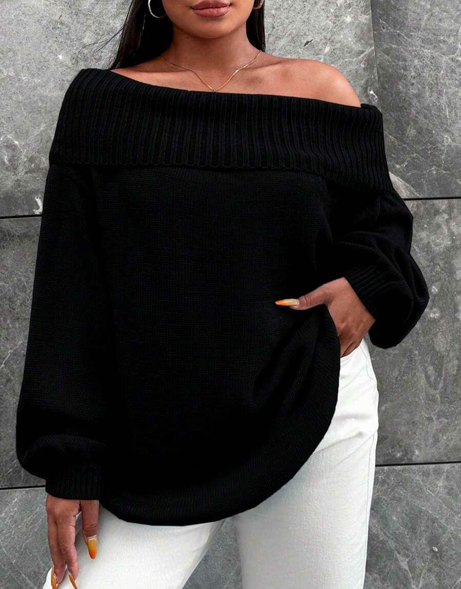 SWETER ODKRYTE RAMIONA