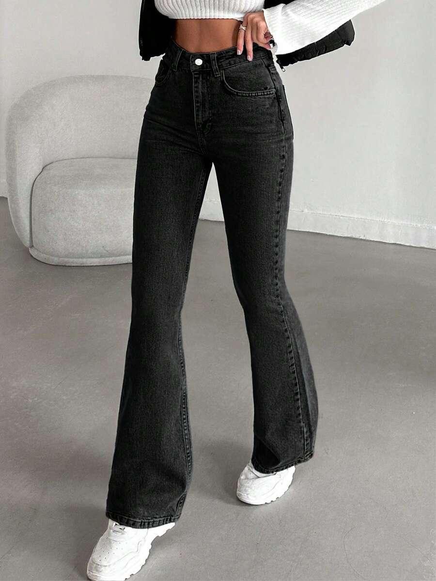 CZARNE SPODNIE JEANS