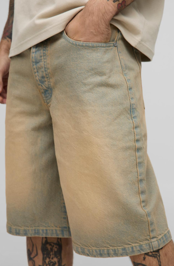 spodenki jeansowe wash effect