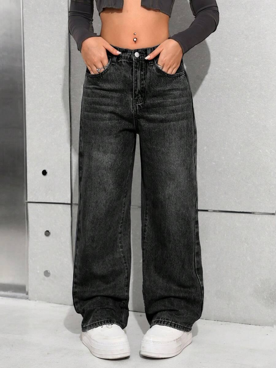 szerokie spodnie jeans