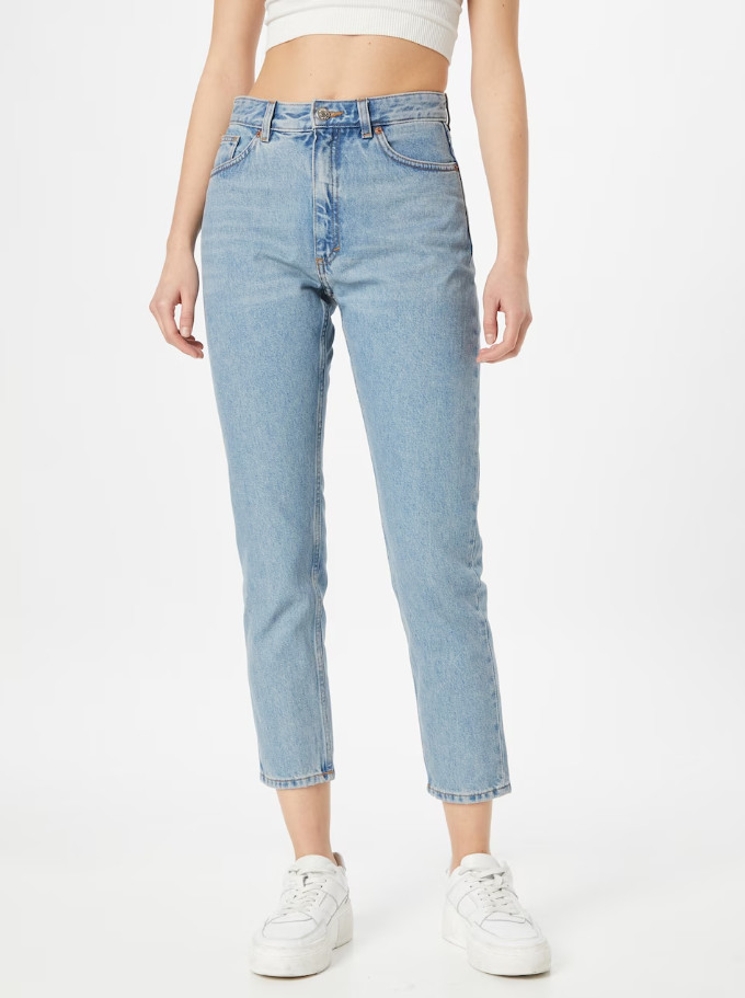 NIEBIESKIE SPODNIE JEANS WYSOKI STAN