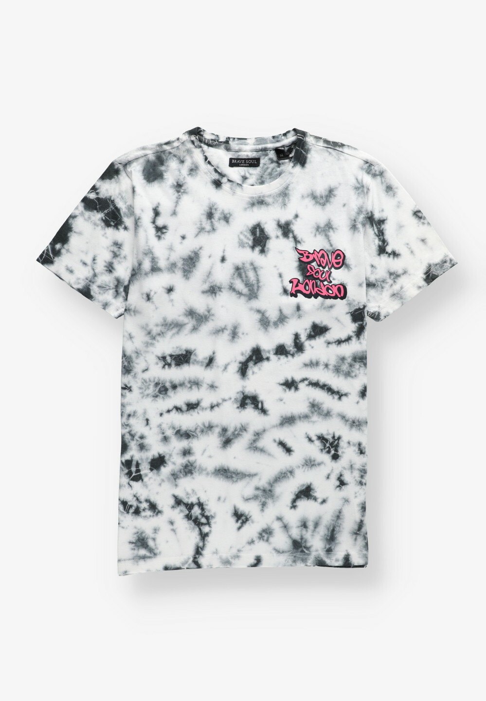 T-SHIRT Z KRÓTKIM RĘKAWEM OKRĄGŁY DEKOLT WZÓR TIE DYE